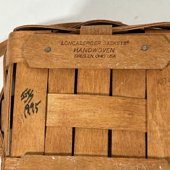 Vintage Longaberger 5" Measuring Basket w/Plastic Liner 1991 Handle Country Farm - Picture 6 of 7